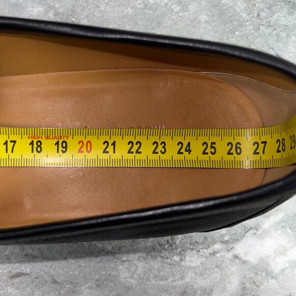 GUCCI Interlocking GG Logo Loafers Heels Black Leather 7.5 G or 8 US or 41.5 EUR main image 3